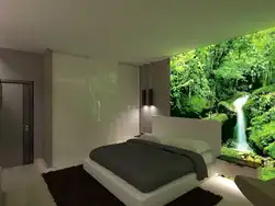 Bedroom photo with photo wallpaper