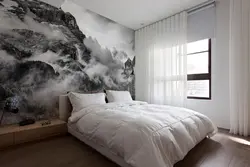 Bedroom photo with photo wallpaper