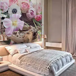 Bedroom photo with photo wallpaper