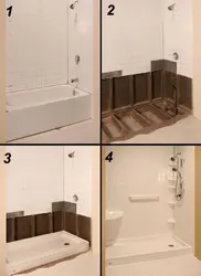 Pallets in the bathroom instead of shower cabins photo