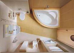 Design of corner baths with washing machines photo