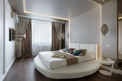 Ceiling design in a white bedroom photo