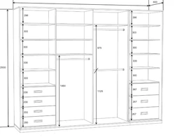 Встроенные шкафы в прихожую схемы чертежи фото