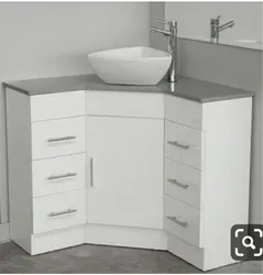 Corner bath cabinet photo