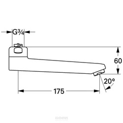 Bathtub faucet spout photo