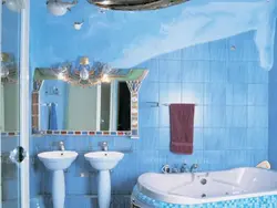 Bathroom walls with self-adhesive film photo