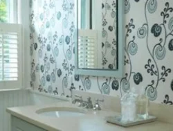 Bathroom walls with self-adhesive film photo