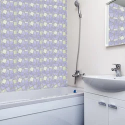 Bathroom walls with self-adhesive film photo