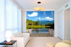 Wallpaper that increases bedroom space photo