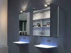 Bathroom furniture mirror photo