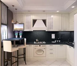 Square kitchen design corner photo