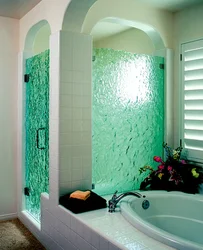 Glass for bathroom photo design