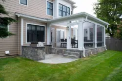 Design of the entrance to the house from the kitchen