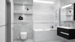 Glossy tiles for the bathroom in the interior photo