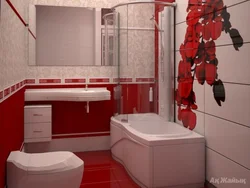 White Red Bathroom Photo