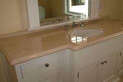 Artificial countertop in the bathroom photo