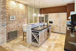Kitchen design wall and floor tiles