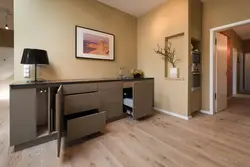 Hide the kitchen in the living room photo