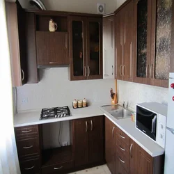 Khrushchev dark kitchen photo