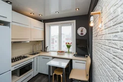 Khrushchev dark kitchen photo