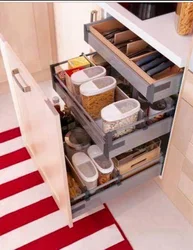 Storage in a small kitchen photo