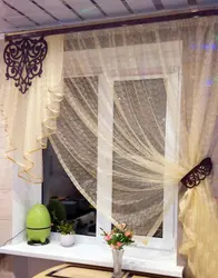 Дизайн тюли на кухню одно окно