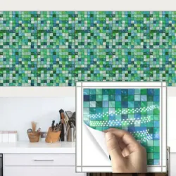 Self-adhesive bathroom tiles photo
