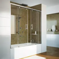 Sliding screens for bathtubs photo