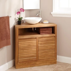 Wooden bathroom cabinets photo