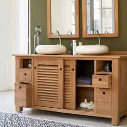 Wooden bathroom cabinets photo