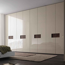 Design of hinged wardrobes in the living room photo