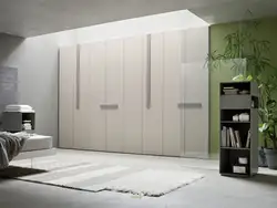 Design of hinged wardrobes in the living room photo