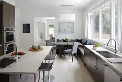 Kitchen with rectangular table photo