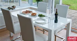 Kitchen with rectangular table photo