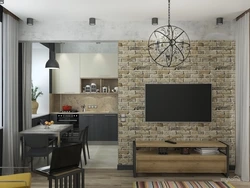Mətbəx daxili fotoşəkildə loft divar kağızı