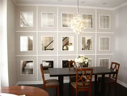 Round decorative mirrors in the kitchen interior