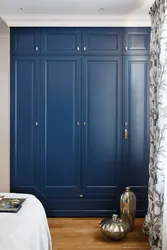 Blue wardrobe in the hallway photo