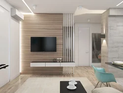 Gray slats in the living room interior