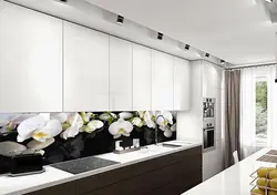 Glass Apron For White Kitchen Photo