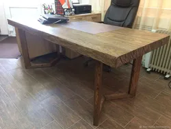 Photo of oak tables for the kitchen