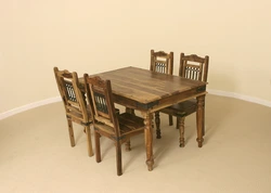 Photo of oak tables for the kitchen