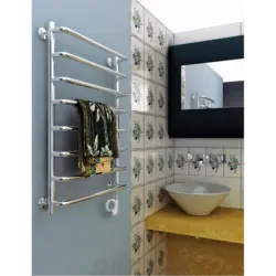 Electric heated towel rail for bathtub photo