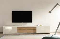 Qonaq otağının daxili fotoşəkilində uzun şkaflar