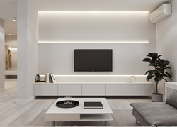 White TV in the living room interior