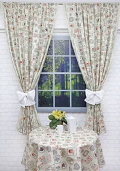 Tablecloth and curtain for the kitchen photo