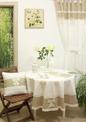 Tablecloth and curtain for the kitchen photo