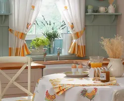Абрус і штора для кухні фота