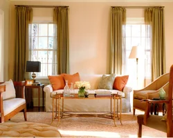 Sand color in the living room interior