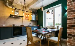 Kitchen tiles in loft style photo