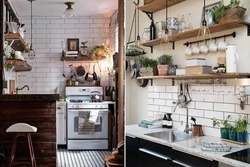 Kitchen tiles in loft style photo